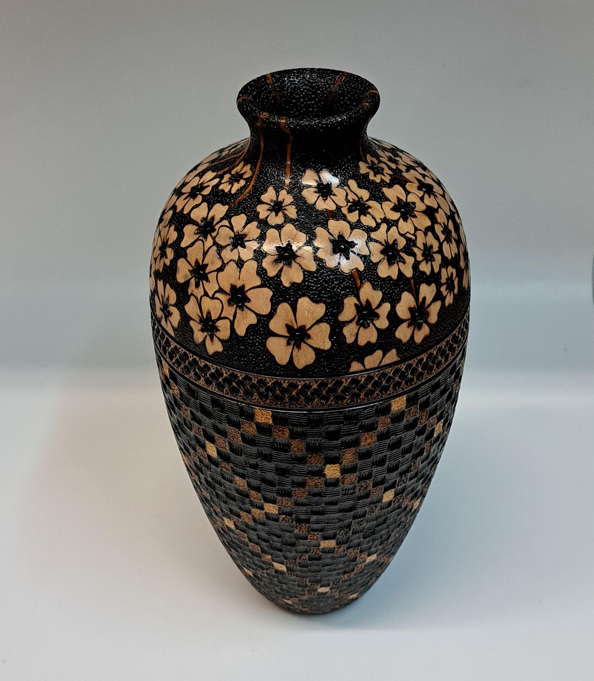 VL-004 Vase, Flower Series  13x5.75 $1260 at Hunter Wolff Gallery